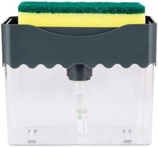 Sponge Holder Dish soap Pump Dispenser with Sponge Holder Cleaning Liquid Dispenser Manual Press Soap Organizer Kitchen soap Dispenser Caddy