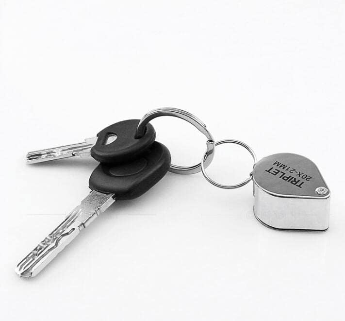 Folding Mini 30x21mm Loupe Magnifying Rotating Jewelers Eye Glass Magnifier Silver 202153
