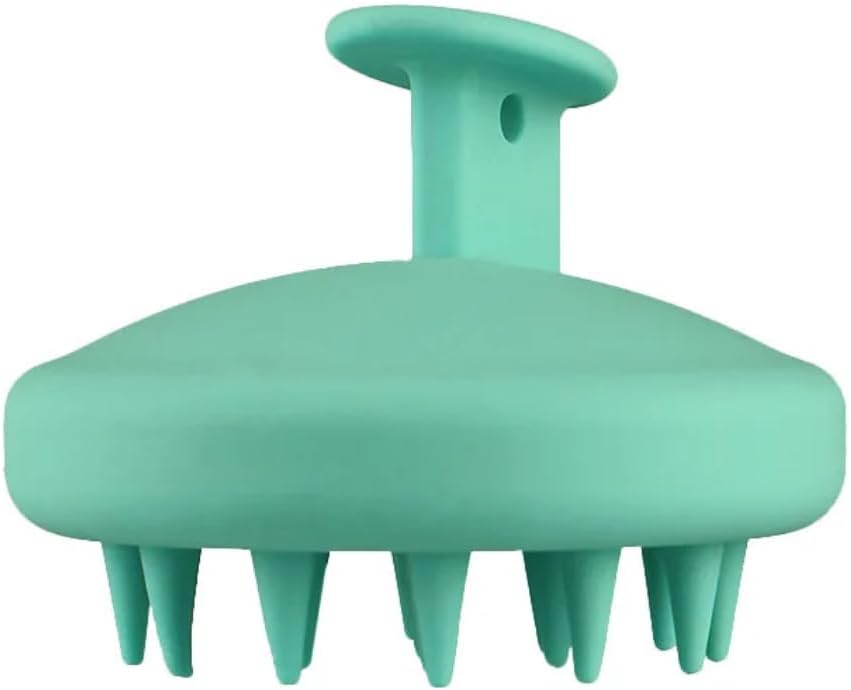 Silicone Hair Scalp Shampoo Brush, Shower Scalp Scrubber with Soft Bristles for Hair Growth & Dandruff Removal, Exfoliator, Wet Dry Hair Scalp Care for All Hair Types (Black)