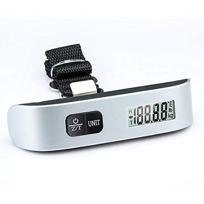 High-Precision Luggage Scale - Samadex Portable Digital Suitcase Weigher with Tare Function, Travel Weight Scale for Baggage Up to 110 lbs/50 kg, Ideal for Travel and Shipping
