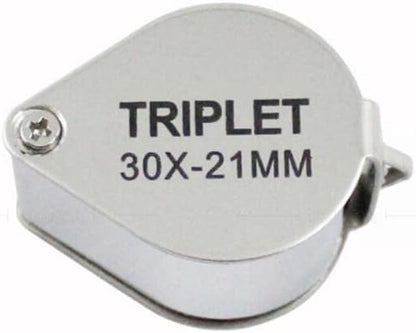 Folding Mini 30x21mm Loupe Magnifying Rotating Jewelers Eye Glass Magnifier Silver 202153