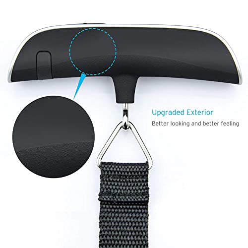 High-Precision Luggage Scale - Samadex Portable Digital Suitcase Weigher with Tare Function, Travel Weight Scale for Baggage Up to 110 lbs/50 kg, Ideal for Travel and Shipping