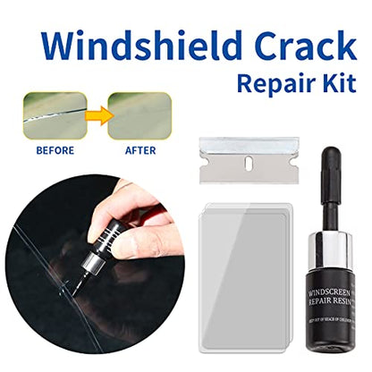 SAMADEX Windshield Crack Repair Kit|Window Glass Liquid Repair Set| Automotive Glass Nano Fluid Glass Filler DIY|Car Auto Windshield Repair|Quick Fix for Fixing Chips|Repairing for Car & Phone Screen