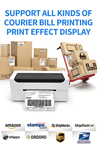 Thermal Label Printer - Blue Tooth/USB Port Express Shipping Label Printer for Waybill air Shipping Printing (USB + Bluetooth)