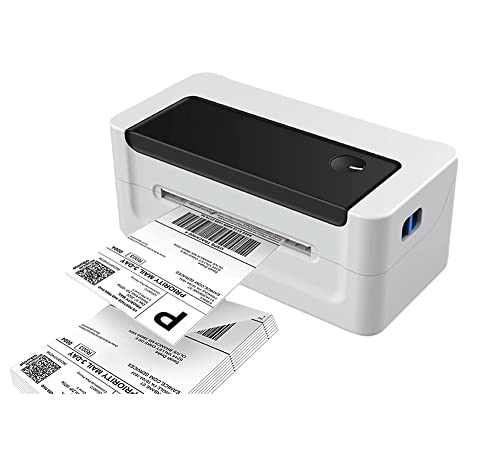 Thermal Label Printer - Blue Tooth/USB Port Express Shipping Label Printer for Waybill air Shipping Printing (USB + Bluetooth)
