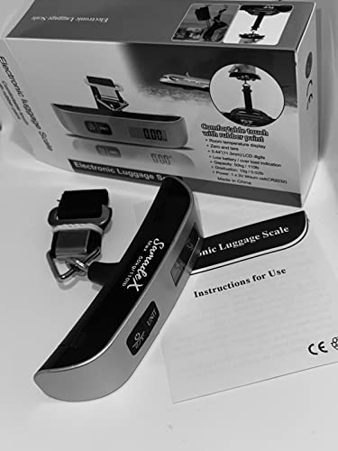 High-Precision Luggage Scale - Samadex Portable Digital Suitcase Weigher with Tare Function, Travel Weight Scale for Baggage Up to 110 lbs/50 kg, Ideal for Travel and Shipping