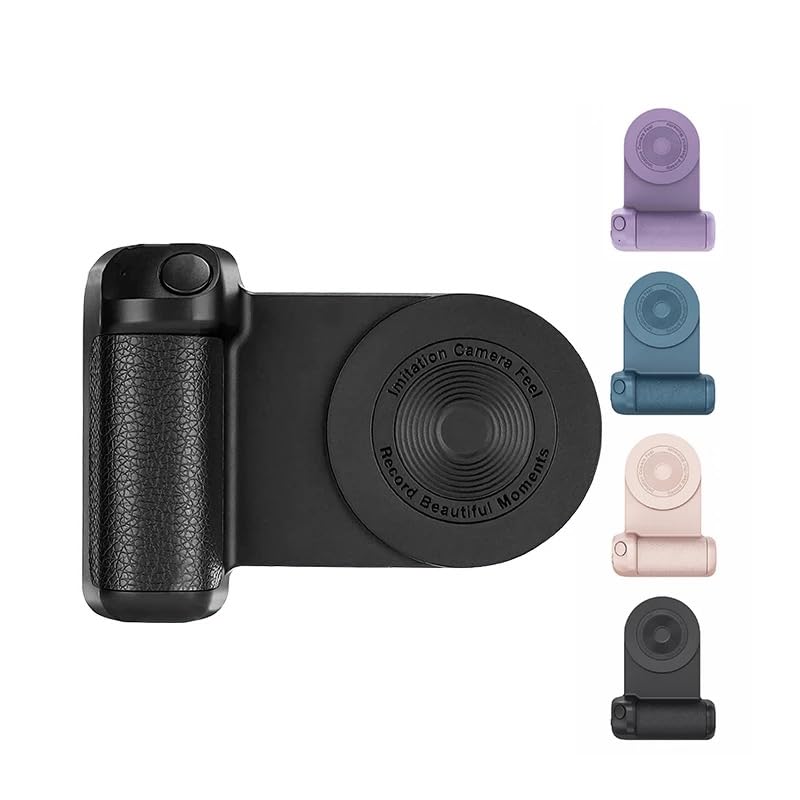 Magnetic Camera Handle Bluetooth Bracket, Upgrade Magnetic Cell Phone Grips, Shiftcam Snapgrip with Wireless Charging, Smartphone Camera Handle Grip for iPhone/Android Video Photo Shooting (Black)