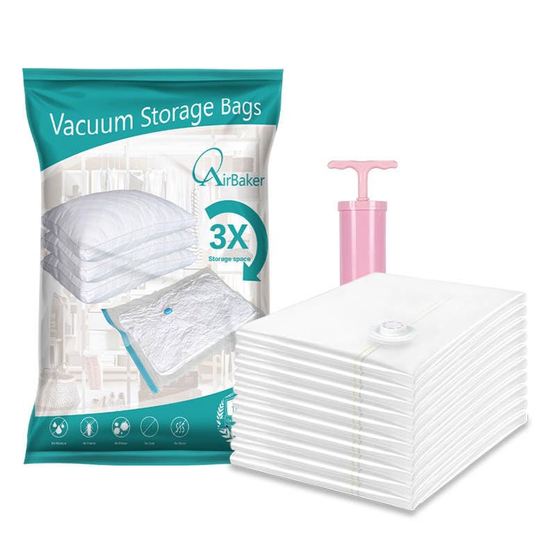 Vacuum Storage Bags 12 pack (3 Large, 3 Medium, 3 Small, 3 Jumbo) Space Saver Bags For Travel, Compression Storage Organizer Bags for Comforters & Blankets, Vacuum Sealer Bags, Clothes Storage