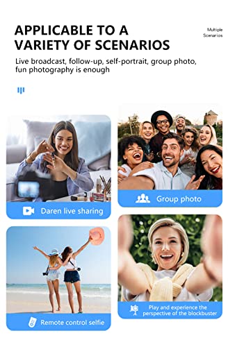 Video Microphone Vlogging Kit- Portable Studio Video Recording Microphone with Foldable mic Stand and Selfie Stick, Smartphone Camera Video Recording with 3 Brightness Level LED Light vlog