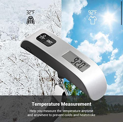 High-Precision Luggage Scale - Samadex Portable Digital Suitcase Weigher with Tare Function, Travel Weight Scale for Baggage Up to 110 lbs/50 kg, Ideal for Travel and Shipping