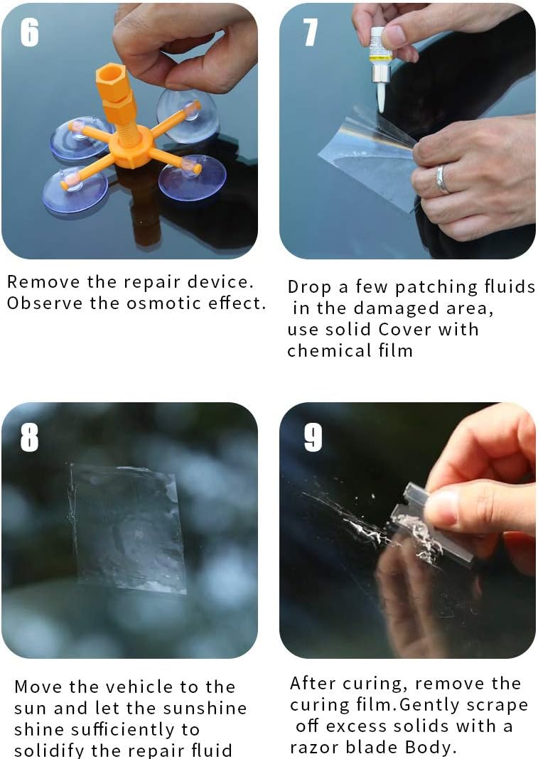 Windshield Repair Kit - Professional Grade DIY Glass Chip Fix Kit for Car & Home Windshields, Chips, Cracks & Scratches - Resin Car Window Crack Repair Kit