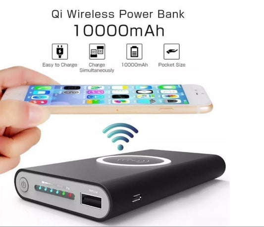 10000mAh Portable Wireless Charging Powerbank External Battery Phone Charger Power Bank-