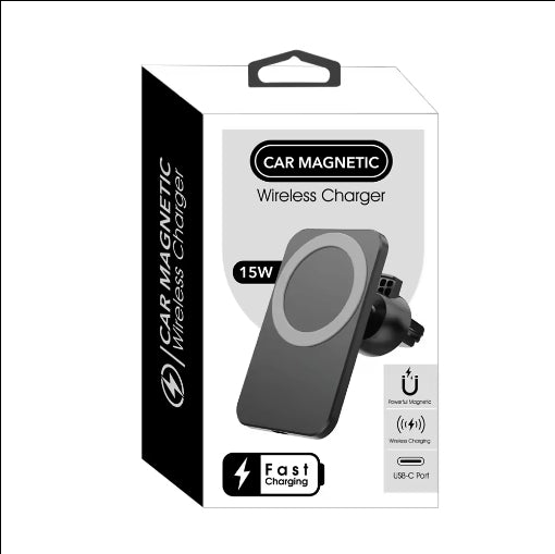 Fast Magnetic Wireless Charger 15w Magnetic Wireless Car Charger Mount Stand Phone Holder air
