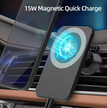 Fast Magnetic Wireless Charger 15w Magnetic Wireless Car Charger Mount Stand Phone Holder air
