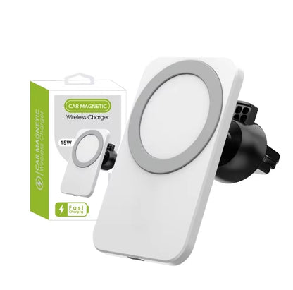 Fast Magnetic Wireless Charger 15w Magnetic Wireless Car Charger Mount Stand Phone Holder air