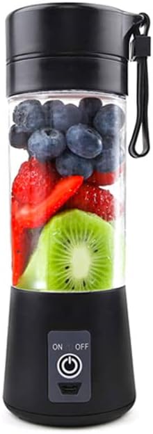 Portable Hand Held Blender for Shakes and Smoothies, Personal Blender for Protein with USB Rechargeable, 6-Point Stainless Steel Blades, 13oz Travel Cup for Gym, Car, Office, On the Go Blender